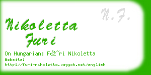 nikoletta furi business card